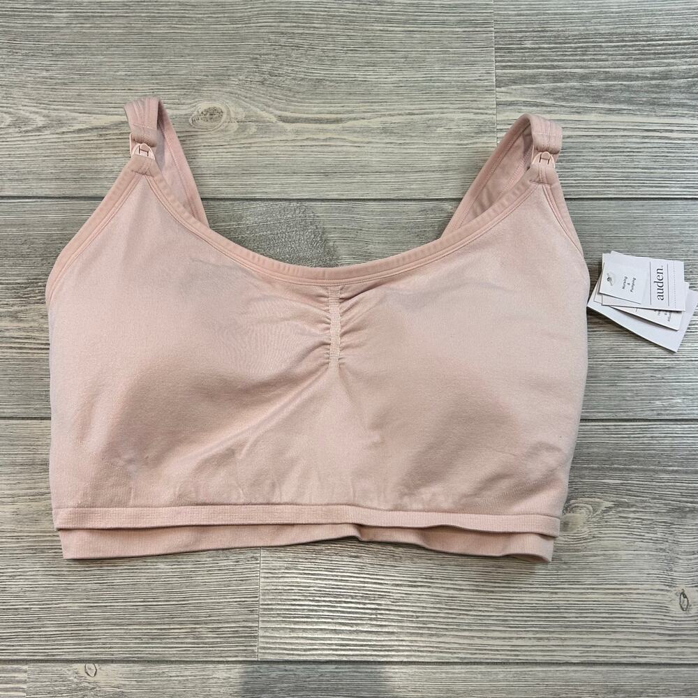 NWT Auden 1X Light Pink Nursing & Pumping Bra Plus Size